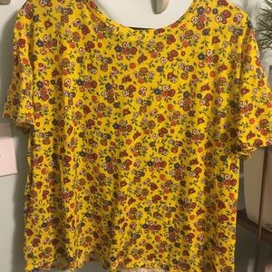 Zara Yellow Short Sleeve Top